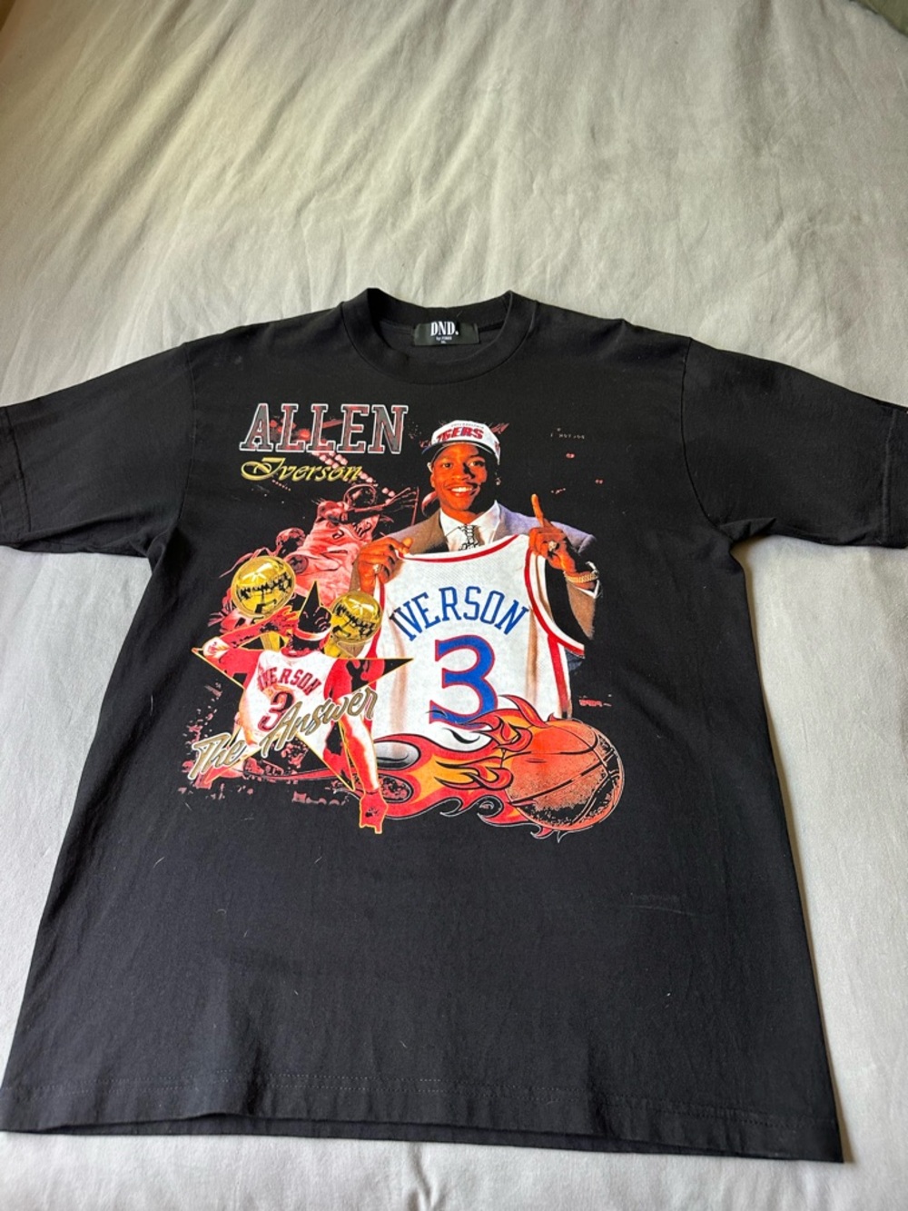 DND Black Short Sleeve Graphic Tee - Allen Iverson Design